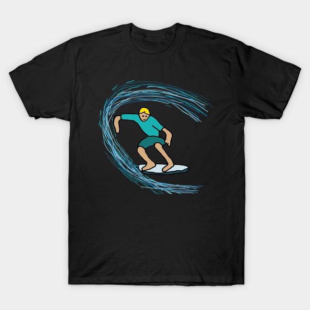 Surfing T-Shirt by Mark Ewbie